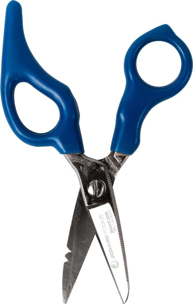 Jonard Tools ES-1964ERG Stainless Steel Electrician Scissors, For Heavy Duty Use With Ergonomic Handle - Image 1
